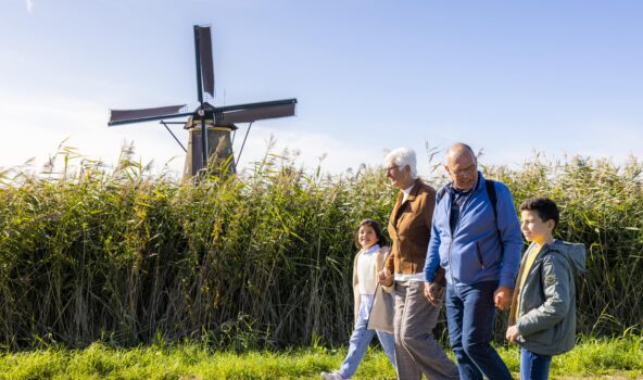 Bezoek kinderen, opa & oma, Werelderfgoed Kinderdijk