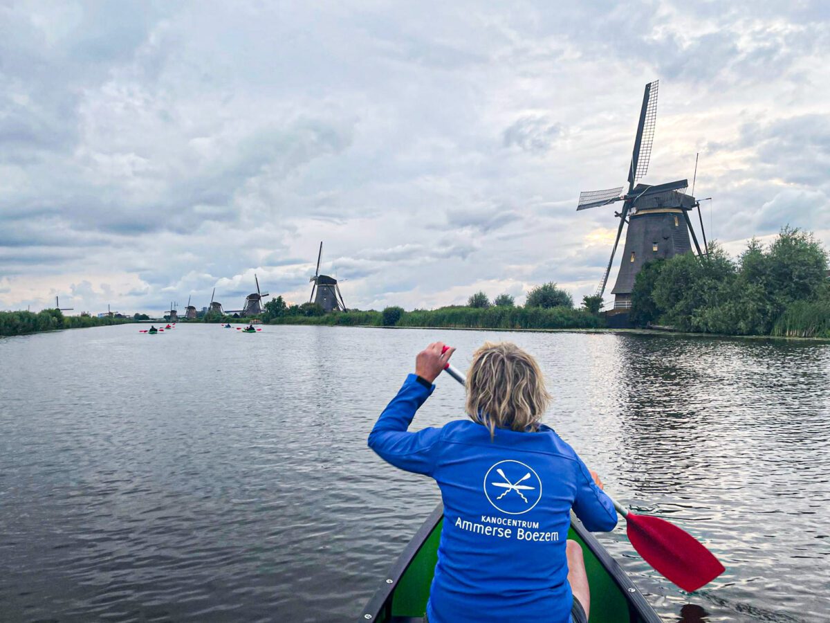 Kajakken, kajakvaart, kinderdijk, varen, verlichtingsweek